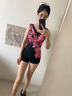 美樂(lè )菲（MEILEFEI）泳衣女款2025新款保守連體平角游泳館專(zhuān)用遮肚顯瘦泡溫泉 黑色 L 80-98斤 曬單實(shí)拍圖