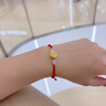 訫緣飾品999足金玫瑰花紅繩手鏈女黃金轉(zhuǎn)運珠貓眼珠手繩情人節(jié)送女友老婆 玫瑰花貓眼珠手鏈 曬單實拍圖
