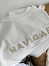 Navigare意大利小帆船涼感短袖T恤男裝2025夏季重磅純棉休閑百搭體恤衫男 科技白 XL 曬單實(shí)拍圖