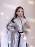 勤度酷酷的女裝兒童爵士舞演出服裝粉色亮片套裝女童t臺走秀時髦服六 套裝 J3936 140cm(140cm) 曬單實拍圖