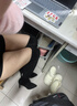儷韻小屋（LIYUNHOUSE）過(guò)膝長(zhǎng)靴女2025春夏瘦瘦靴粗跟絨面高筒彈力靴尖頭高跟長(zhǎng)筒靴 杏色絨里關(guān)注收藏優(yōu)先發(fā)貨* 42 曬單實(shí)拍圖