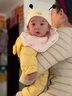 西兒嬰兒帽子新生兒胎帽秋冬款雙層男女寶寶嬰幼護兒鹵門帽寶寶帽氣門 【升級款】小蜜蜂胎帽【米白色】 均碼（0-6個月） 曬單實拍圖