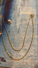 金至尊（3D-GOLD)素鏈黃金項(xiàng)鏈O字鏈鎖骨鏈W扣999足金鏈子送女友老婆七夕禮物計(jì)價(jià) 金重3.20克-NF58000220-45 曬單實(shí)拍圖