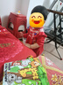 優(yōu)奇女寶寶周歲禮服紅色連衣裙秋裝女寶抓周衣服嬰兒一歲女童公主裙子 曬單實(shí)拍圖