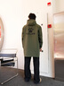 卡爾美（KELME）中長(cháng)款風(fēng)雨衣男新款運動(dòng)風(fēng)衣連帽梭織外套夾克 青松綠 L 曬單實(shí)拍圖