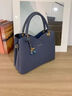 Reessy奢侈品牌包包女包單肩斜挎媽媽包2026新款百搭手提通勤托特包 藍色(禮盒裝) 曬單實(shí)拍圖