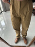 馬登工裝 復(fù)古磨毛奇諾褲錐形休閑褲阿美咔嘰彈力修身長褲子男潮 卡其 32 曬單實(shí)拍圖