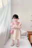 班喜迪女童連衣裙夏裝2025新款洋氣兒童公主裙小童背心裙夏季女寶寶裙子 粉色 100 曬單實(shí)拍圖