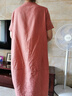 衣典零一（LEDIALYI）休閑連衣裙女2025夏季女裝新款中年小個(gè)子顯瘦遮肚子襯衫裙子夏天 橘色 M （建議90-110斤） 曬單實(shí)拍圖