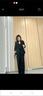 皮爾卡丹（pierre cardin）西裝套裝女士減齡2026春季新款寬松小眾西服外套顯瘦闊腿褲兩件套 黑色 M 【建議100斤以?xún)取?曬單實(shí)拍圖