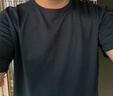 Wirpta高端品牌短袖T恤男士夏季桑蠶絲圓領(lǐng)修身速干透氣彈力純色休閑 黑色（禮盒裝） L （建議100-120斤） 曬單實(shí)拍圖