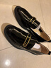 NINE WEST/玖熙復古樂(lè )福鞋優(yōu)雅方跟低跟一腳蹬金屬扣女鞋NF250003FK黑色 37 曬單實(shí)拍圖