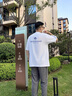 陌汀2025新款短袖t恤男夏季日系潮牌潮流印花青少年寬松純棉ins半袖衫 白色 003小山 L 曬單實(shí)拍圖