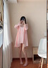 JIOESC性感睡衣女夏季冰絲薄款長(cháng)袖方便房事睡袍吊帶純欲風(fēng)睡裙兩件套裝 粉色蕾絲兩件套 L 【105-120斤】 曬單實(shí)拍圖