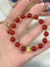 戀晴幸運四葉草足銀手鏈女轉運珠紅瑪瑙手串生日新年禮物送女朋友老婆 曬單實(shí)拍圖