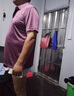 夢特嬌男裝100%桑蠶絲短袖t恤夏季新款 中年爸爸裝休閑條紋polo X9006-皮紅色 175/XL適合125-145斤 曬單實拍圖