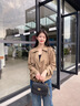 MeetMetro瑪依爾2025秋新款卡其色風(fēng)衣短外套女小個(gè)子巴恩風(fēng)休閑大衣 卡其【現貨閃電發(fā)】 S 曬單實(shí)拍圖