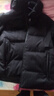 森馬（Semir）羽絨服男無縫壓膠連帽外套防潑水戶外上衣輕薄款冬裝簡約休閑 黑色（灰鴨絨）90001 M 曬單實(shí)拍圖
