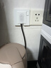 國際電工新國標86型墻壁一開十二孔八孔插座面板帶開關10A大功率多孔插座 明裝一開十二孔插座【陶瓷白】 曬單實拍圖