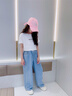小豬彼特女童夏季牛仔褲套裝2025新款網(wǎng)紅洋氣兒童初中生夏裝短袖闊腿大童 15013淺藍(lán)色【天絲款】 120 cm 曬單實(shí)拍圖
