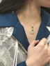 COISE媽媽項(xiàng)鏈925銀平安扣和田玉吊墜鎖骨鏈復(fù)古套鏈生日禮送老婆 平安扣和田玉吊墜媽媽項(xiàng)鏈 曬單實(shí)拍圖