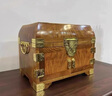 歐西曼 首飾盒擺件奢華實(shí)木金絲楠小葉楨楠明式古典鏡箱帶鎖獨板收納盒 小葉楨楠鏡箱30*20*23cm 曬單實(shí)拍圖