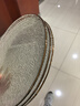 青蘋果（QINGPINGGUO） 清揚玻璃盤果盤斜紋盤圓盤糕點盤茶盤托盤大平盤干果盤零食盤子 EQ7003-11R金邊淺果盤26.5CM 曬單實拍圖