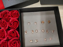 【7對禮盒裝】歐芙麗一周耳釘女999足銀耳飾星期套裝耳環(huán)2022新款潮七夕情人節禮物送女友老婆 送禮推薦，甄選玫瑰花禮盒 曬單實(shí)拍圖