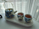 境坊間羊脂玉瓷提梁壺一壺兩杯泡茶壺家用茶壺茶杯茶盤功夫茶具套裝送禮 白瓷提梁壺小套組 曬單實拍圖