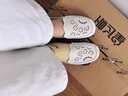 啄木鳥(niǎo)媽媽鞋2025夏季洞洞樂(lè )福鞋軟底女皮鞋中老年老新款牛筋底女士單鞋 米白色 36 曬單實(shí)拍圖