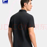 FILA 斐樂(lè)男子針織短袖POLO衫2025夏季新款網(wǎng)球運(yùn)動(dòng)防曬大滿(mǎn)貫 POLO 深黑-BK 2XL 185/104A/XXL 曬單實(shí)拍圖