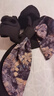 目柔 復(fù)古印花蝴蝶結(jié)油畫(huà)飄帶發(fā)圈頭繩女小眾高級(jí)感溫柔優(yōu)雅發(fā)飾 蝴蝶結(jié)發(fā)圈 曬單實(shí)拍圖