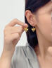 中國黃金（CHINA GOLD）蝴蝶結(jié)黃金耳環(huán)女款足金在逃公主耳墜飾情人節(jié)生日禮物送女友愛人 蝴蝶結(jié)耳環(huán) 約1.1g 曬單實拍圖