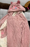 浪莎【24年秋季新品】睡袍女士加厚珊瑚絨秋冬保暖褲子家居服兩件套 曬單實(shí)拍圖