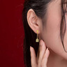 KUXA老鳳凰金店款2025新款雙喜耳環(huán)越南沙金仿真黃金女結(jié)婚首飾禮物 雙喜吊墜耳釘 曬單實(shí)拍圖