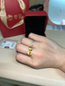老廟黃金戒指在逃公主戒指蝴蝶結(jié)足金999送女友送老婆生日情人節(jié)禮物 在逃公主戒指13#約：0.93g+禮盒 曬單實(shí)拍圖