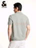 杰克·瓊斯（JACK&JONES）百搭時尚簡約潮流通勤商務(wù)休閑字母刺繡polo衫上衣男裝225106003 E06灰綠色 常規(guī) M 曬單實拍圖