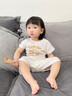 優(yōu)奇寶寶短袖t恤套裝嬰兒夏季衣服薄款夏天半袖兒童上衣防蚊褲兩件套 baby熊+小熊防蚊褲 90 曬單實(shí)拍圖