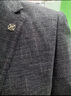 花花公子高檔毛呢西服男士秋冬季休閑加厚外套加大碼商務(wù)小西裝上衣男裝 1號色 L /175 曬單實(shí)拍圖
