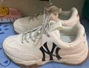 美職棒（MLB）官方老爹鞋女 休閑運(yùn)動(dòng)舒適鞋子復(fù)古簡(jiǎn)約 新款3ASHBNA3N-50WHS 紐約洋基隊(duì)/米白色/拍大一碼 38 240 曬單實(shí)拍圖