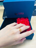 中國黃金（CHINA GOLD）黃金戒指女足金求婚活口女戒女生生日禮物女友老婆結婚紀念日 足金雙心女戒 曬單實(shí)拍圖