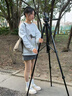 卡米高內增高7cm厚底小白鞋女2025夏季新款魔術貼百搭透氣休閑瑪麗珍鞋 椰奶白內增高7cm 36 (230mm) 曬單實拍圖