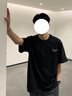 VUUG短袖T恤夏季男款2025新款美式落肩質(zhì)感寬松潮牌百搭半袖 黑色  M 曬單實(shí)拍圖