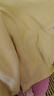 無(wú)印良品（MUJI）女式 棱紋編織 圓領(lǐng)短款針織衫 長(zhǎng)袖女款 女裝 薄款毛衣 淺黃色 XL (165/92A) 曬單實(shí)拍圖