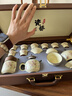 鴻運(yùn)享景德鎮(zhèn)新款高端汝窯功夫茶具整套陶瓷泡茶壺蓋碗茶杯茶具套裝禮盒 汝窯紫藤花茶具茶壺套+盤 9件 曬單實(shí)拍圖