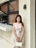 森馬（Semir）連衣裙女顯瘦甜美度假風(fēng)2025夏季森系滿印吊帶裙浪漫109325114033 曬單實(shí)拍圖