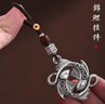 羅泰老銀匠999足銀雙魚(yú)吊墜鑰匙扣掛件男女士創(chuàng  )意高檔錦鯉包包手機掛飾禮物 錦鯉鑰匙扣吊墜 曬單實(shí)拍圖