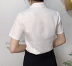 晨芙職業(yè)襯衫女氣質(zhì)V領(lǐng)工作服空姐制服前臺接待工裝空乘藝考面試正裝 0607單件白條襯衫(短) XL 建議110-120斤 曬單實(shí)拍圖