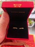 中國黃金（CHINA GOLD）黃金耳釘女碎碎冰金耳環(huán)素金耳圈飾七夕情人節(jié)生日禮物送女友媽媽 刻字/賀卡*足金碎碎冰耳圈【一對】約2.1g 曬單實(shí)拍圖