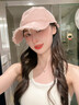 封茗美式水洗牛仔棒球帽女春夏新款寬帽檐顯臉小粉色個(gè)性潮牌鴨舌帽子 粉色 M （55-59cm） 曬單實(shí)拍圖